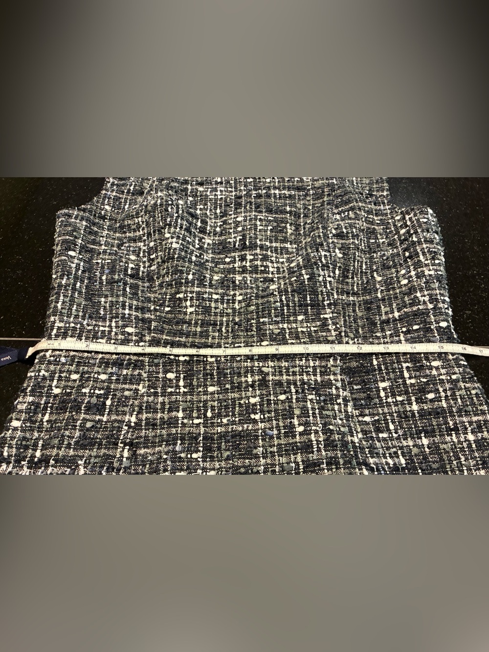 Brooks Brothers Dress Sheath Tweed Sleeveless Black Navy Green Ivory SZ. 10 - Picture 9 of 16
